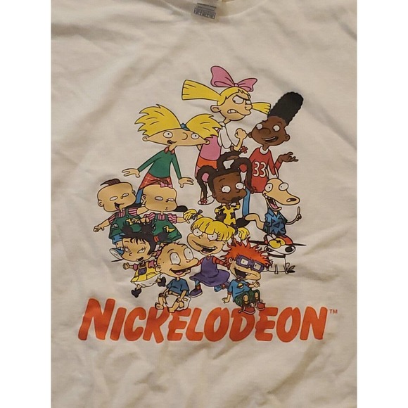 Vintage Delta Pro Weight Nickelodeon Rugrats Graphic White T-Shirt Mens XL - Picture 2 of 7